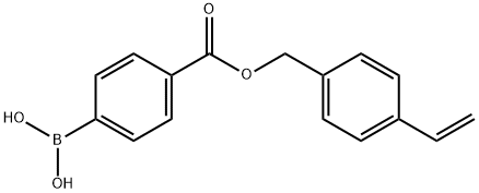 4-硼酸基-1-[(4-乙烯基苯基)甲基]苯甲酸酯, 154023-74-2, 结构式