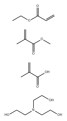 2-Propenoic acid, 2-methyl-, polymer with ethyl 2-propenoate and methyl 2-methyl-2-propenoate, compd. with 2,2,2-nitrilotrisethanol Structure