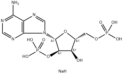 アデノシン 2′,5′-二リン酸 ナトリウム塩 化学構造式