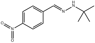 4-硝基苯甲醛-N-叔丁基肼腙, 154276-84-3, 结构式