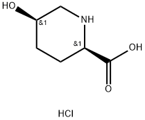 2-Piperidinecarboxylic acid, 5-hydroxy-, hydrochloride, (2R-cis)- Structure