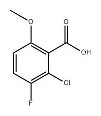 2-氯-3-氟-6-甲氧基苯甲酸 结构式