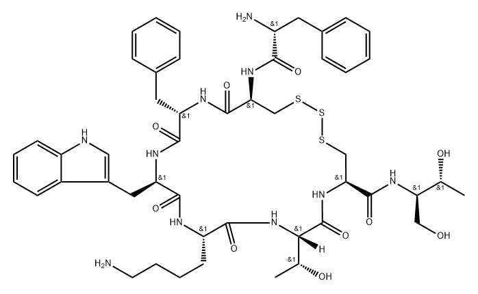 (Cys(S)2)-Octreotide trifluoroacetate salt 化学構造式