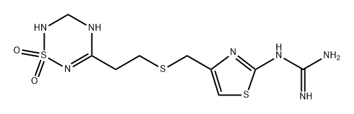 1-(4-(((2-(1,1-Dioxido-3,4-dihydro-2H-1,2,4,6-thiatriazin-5-yl)ethyl)thio)methyl)thiazol-2-yl)guanidine|法莫替丁杂质 27