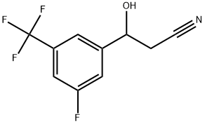 3-Fluoro-β-hydroxy-5-(trifluoromethyl)benzenepropanenitrile 结构式