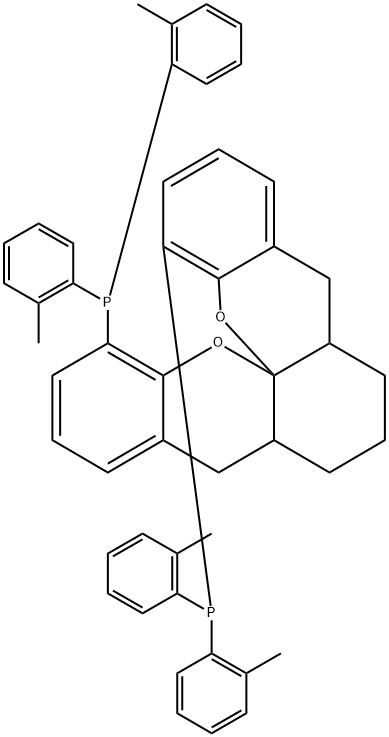 1,1'-[(5aS,8aS,14aS)-5a,6,7,8,8a,9-hexahydro-5H-[1]benzopyrano[3,2-d]xanthene-1,13-diyl]bis[1,1-bis(2-methylphenyl)-Phosphine Structure