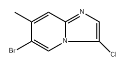 6-bromo-3-chloro-7-methylimidazo[1,2-a]pyridine Struktur
