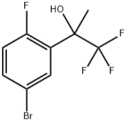 2-(5-bromo-2-fluorophenyl)-1,1,1-trifluoropropan-2-ol Struktur