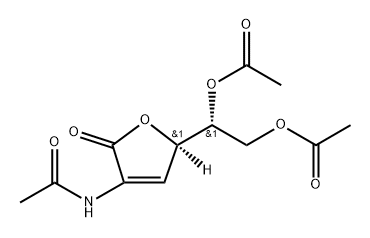 2-acetamido-5,6-di-O-acetyl-2,3-dideoxy-D-threo-hex-2-en.. Struktur