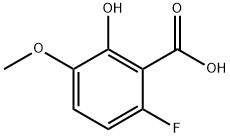 6-fluoro-2-hydroxy-3-methoxybenzoic acid Struktur