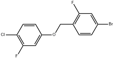 Benzene, 4-bromo-1-[(4-chloro-3-fluorophenoxy)methyl]-2-fluoro-,1555738-97-0,结构式