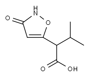 5-Isoxazoleacetic acid, 2,3-dihydro-α-(1-methylethyl)-3-oxo- Structure