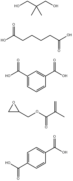 1,3-Benzenedicarboxylic acid, polymer with 1,4-benzenedicarboxylic acid, 2,2-dimethyl-1,3-propanediol, hexanedioic acid and oxiranylmethyl 2-methyl-2-propenoate Structure