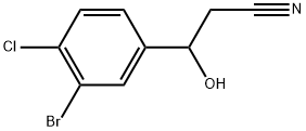 3-Bromo-4-chloro-β-hydroxybenzenepropanenitrile 结构式