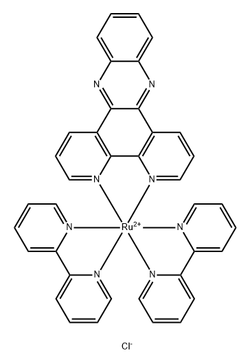 Ruthenium(2+), bis(2,2′-bipyridine-κN1,κN1′)(dipyrido[3,2-a:2′,3′-c]phenazine-κN4,κN5)-, dichloride Structure