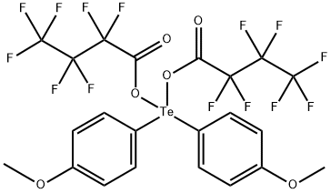 Tellurium, bis(heptafluorobutanoato-O)bis(4-methoxyphenyl)-, (T-4)- (9CI)