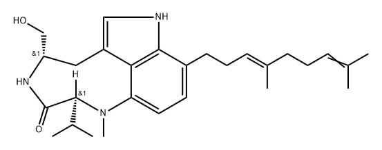 7-geranylindolactam V 结构式