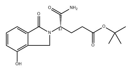 (S)-5-氨基-4-(4-羟基-1-氧代异吲哚啉-2-基)-5-氧代戊酸叔丁酯, 1560678-51-4, 结构式