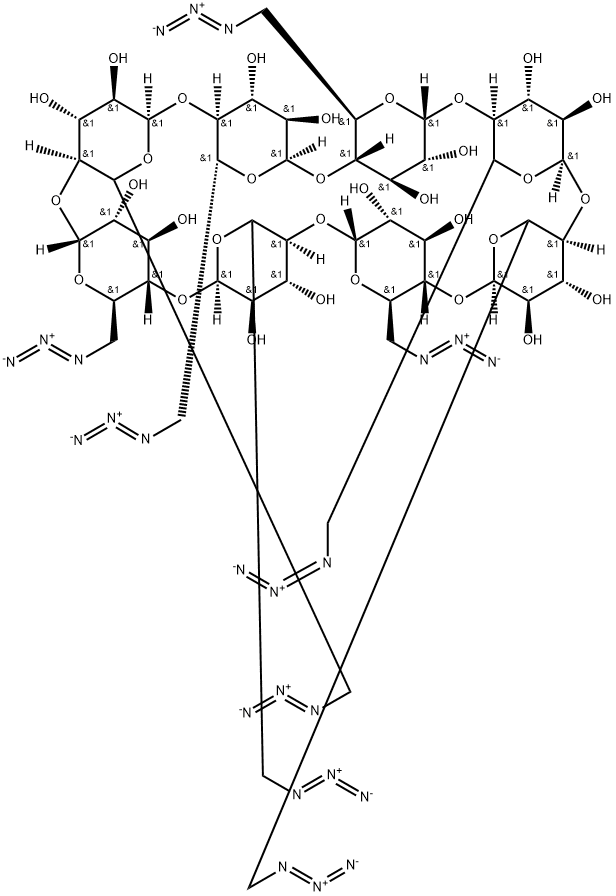 八(6-叠氮-6-去氧)-伽马-环糊精, 156297-61-9, 结构式