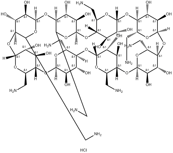 Octakis(6-deoxy-6-amino)-gamma-cyclodextrin octahydrochloride Structure