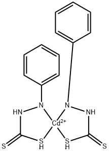 Cadmium, bis(2-phenylhydrazinecarbodithioato-N2,S)-, (T-4)- Struktur