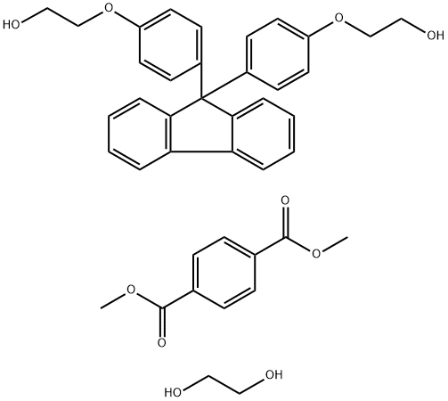 Dimethyl 1,4-benzenedicarboxylate polymer with 1,2-ethanediol and 2,2'-[9H-fluoren-9-ylidenebis(4,1-phenyleneoxy)]bis[ethanol] Structure