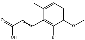 3-(2-Bromo-6-fluoro-3-methoxyphenyl)-2-propenoic acid Structure