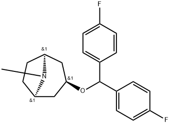 3α-Bis-(4-fluorophenyl) methoxytropane hydrochloride Structure