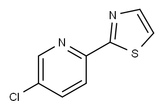 Pyridine, 5-chloro-2-(2-thiazolyl)-,1565034-71-0,结构式
