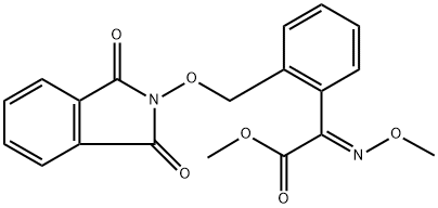 (E)-Methyl 2-(2-(((1,3-dioxoisoindolin-2-yl) oxy)methyl)phenyl)-2-(methoxyimino)aceta te,156581-14-5,结构式