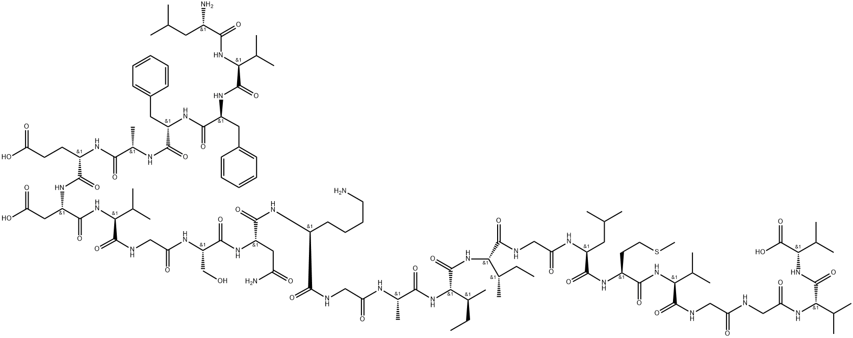 β-淀粉样蛋白 (17-40),156790-69-1,结构式