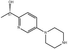 2-Pyridinemethanol, α-methyl-5-(1-piperazinyl)-, (αS)- 结构式