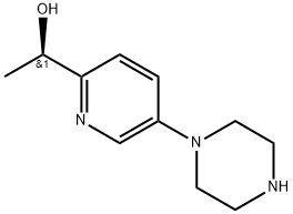 2-Pyridinemethanol, α-methyl-5-(1-piperazinyl)-, (αR)- 结构式
