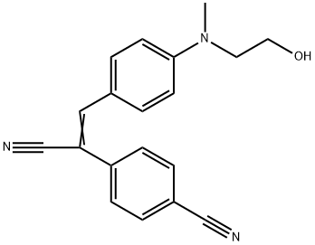 Benzeneacetonitrile, 4-cyano-α-[[4-[(2-hydroxyethyl)methylamino]phenyl]methylene]- Structure