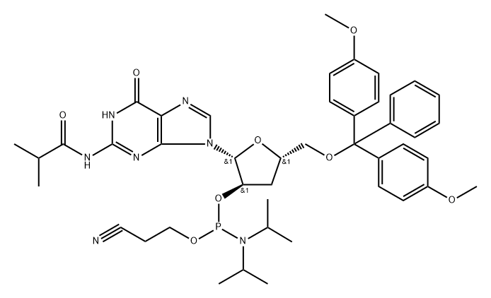 2’-dG (iBu)-2’-phosphoramidite Structure