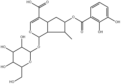 乌奴龙胆苷D, 157722-21-9, 结构式