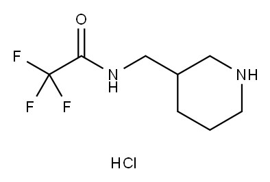 2,2,2-trifluoro-N-[(piperidin-3-yl)methyl]acetamide hydrochloride 结构式