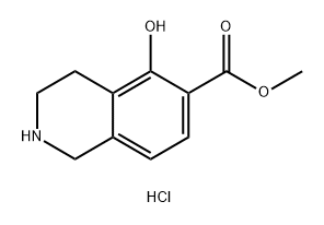 6-Isoquinolinecarboxylic acid, 1,2,3,4-tetrahydro-5-hydroxy-, methyl ester, hydrochloride (1:1) Structure