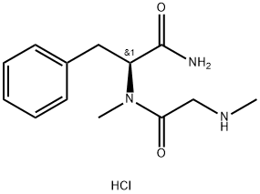 N-Methylglycyl-Nα-methyl-L-phenylalaninamide hydrochloride Struktur