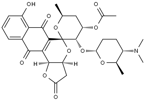 3-O-Α-D-呋罗糖胺基-( + )-灰色菌素, 158268-23-6, 结构式