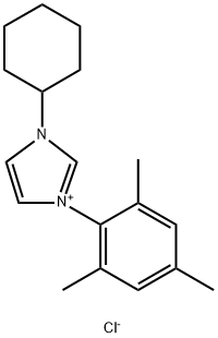 1H-Imidazolium, 1-cyclohexyl-3-(2,4,6-trimethylphenyl)-, chloride (1:1) Struktur