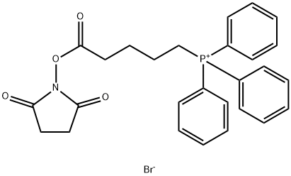 Phosphonium, [5-[(2,5-dioxo-1-pyrrolidinyl)oxy]-5-oxopentyl]triphenyl-, bromide (1:1) Structure