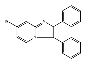 7-bromo-2,3-diphenylimidazo[1,2-a]pyridine 结构式