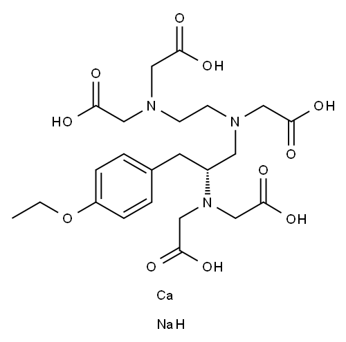 Glycine, N-[(2R)-2-[bis(carboxymethyl)amino]-3-(4-ethoxyphenyl)propyl]-N-[2-[bis(carboxymethyl)amino]ethyl]-, calcium sodium salt (1:1:3) (9CI) Structure