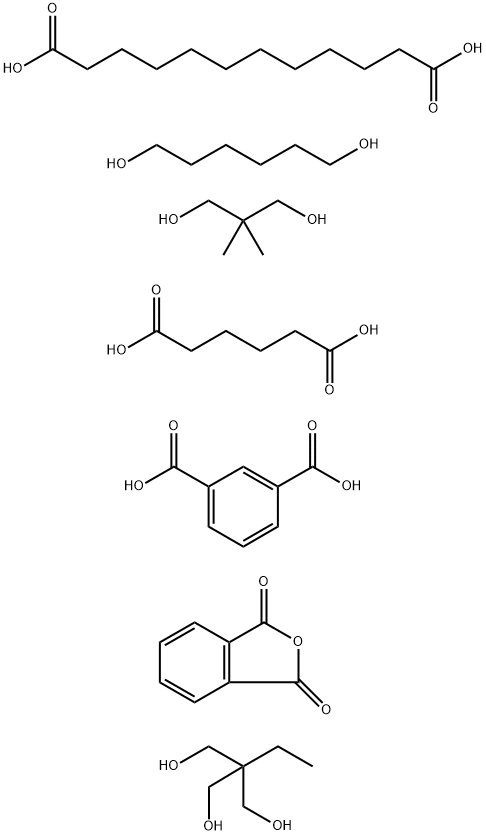 1,3-Benzenedicarboxylic acid polymer with 2,2-dimethyl-1,3-propanediol, dodecanedioic acid, 2-ethyl-2-(hydroxymethyl)-1,3-propanediol, hexanedioic acid, 1,6-hexanediol and 1,3-isobenzofurandione Structure