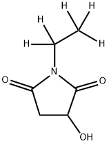 [2H5]-N-乙基-2-羟基琥珀酰亚胺, 1588523-04-9, 结构式