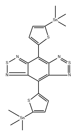 2λ4δ2-Benzo[1,2-c:4,5-c']bis[1,2,5]thiadiazole, 4,8-bis[5-(trimethylstannyl)-2-thienyl]- Structure