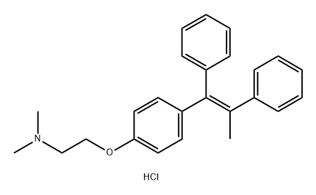 Tamoxifen EP Impurity D(Hydrochloride) (E-Isomer) 化学構造式