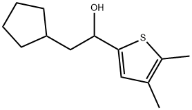 α-(Cyclopentylmethyl)-4,5-dimethyl-2-thiophenemethanol,1592940-62-9,结构式