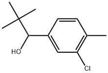 1-(3-chloro-4-methylphenyl)-2,2-dimethylpropan-1-ol Struktur